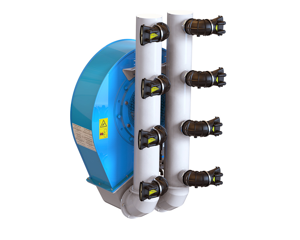 diffusore twin multiflow per atomizzatore snodato Martignani